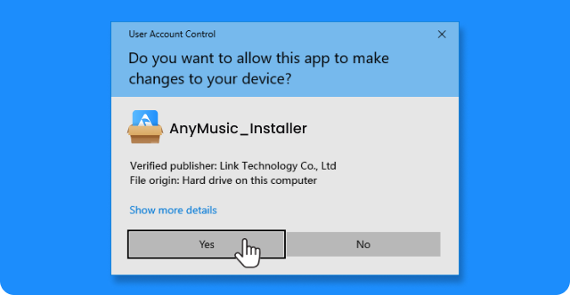 Click "Yes" to continue